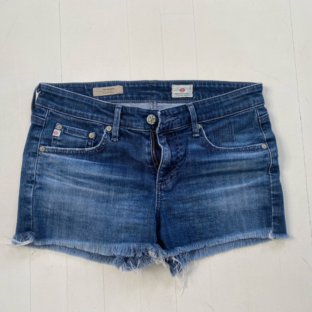 everyday AG jean shorts with frayed detail